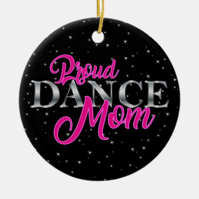 Personalised Proud Dance Mum Ceramic Ornament (Front)