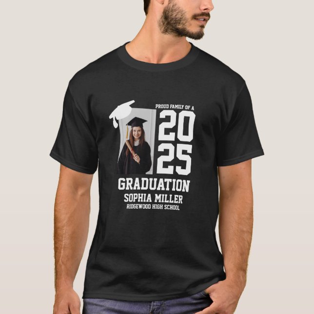 Personalised Proud Family Graduation 2025  Custom  T-Shirt (Front)