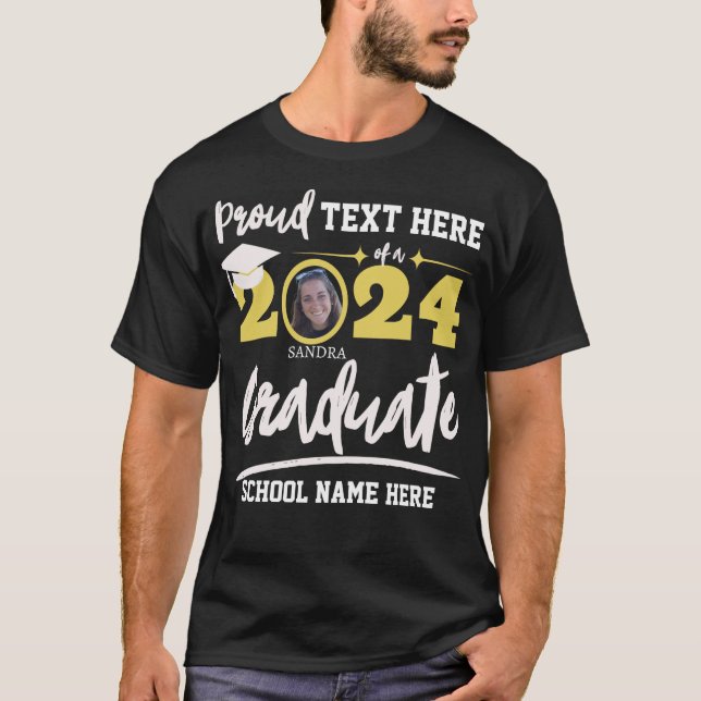 Personalised Proud Family Graduation Class of 2024 T-Shirt (Front)