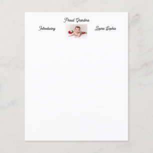 Personalised Proud Grandma New Baby Newborn Photo