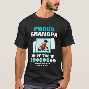 Personalised Proud Grandpa Of The Graduate Photo T-Shirt