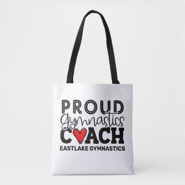 Personalised Proud Gymnastics Coach Tote Bag (Front)