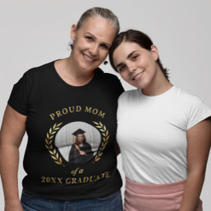 Personalised Proud Mum of a Grad Photo Graduation T-Shirt