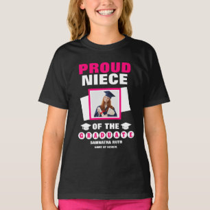 Personalised Proud Niece Of The Graduate Photo T-Shirt