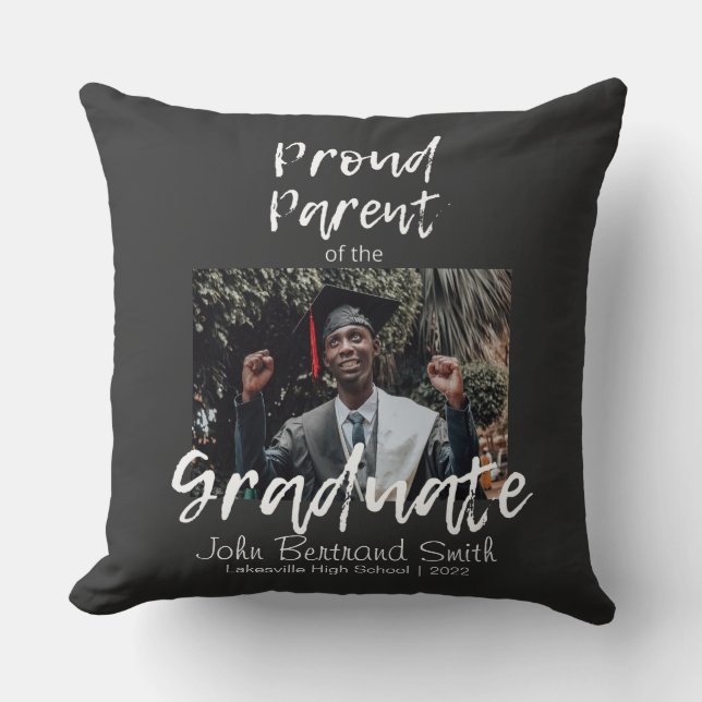 Personalised Proud Parent of Graduate Student Cushion (Front)