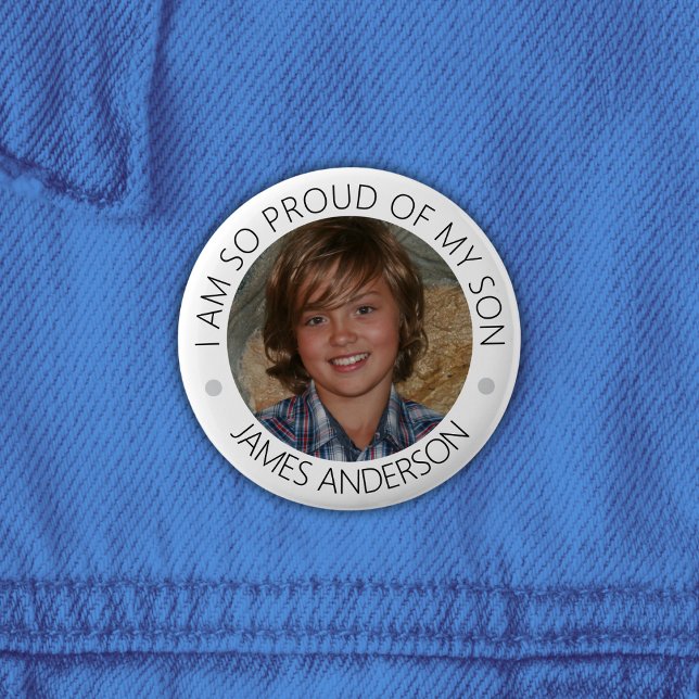 Personalised Proud Parent Photo Button  (Personalized Proud Parent Photo Button)