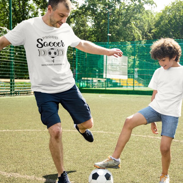 Personalised Proud Soccer Dad T-Shirt (Creator Uploaded)