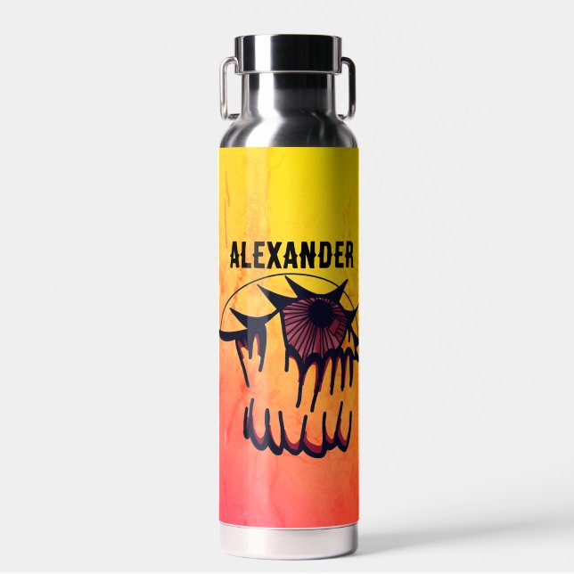 Personalised Psychedelic Bloodshot Vision Water Bottle (Front)