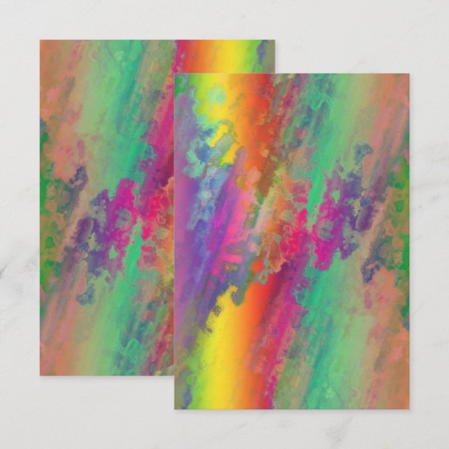  Personalised Psychedelic Invitation Card  (Front/Back)