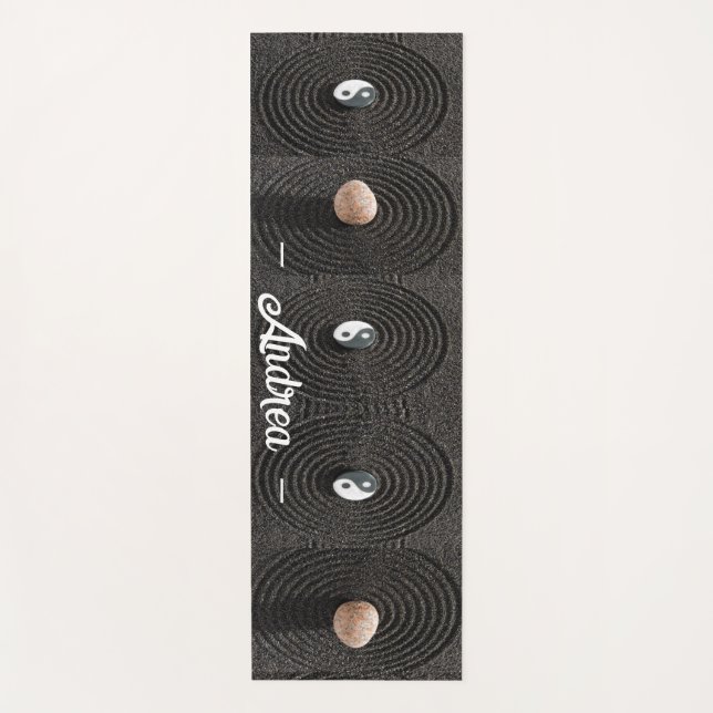 personalised psychedelic serene modern sea stone  yoga mat (Front)