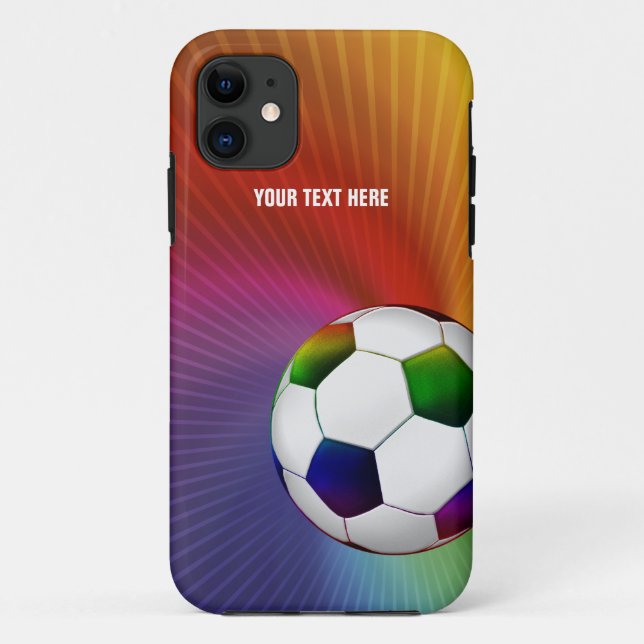 Personalised Psychedelic Soccer Case-Mate iPhone Case (Back)