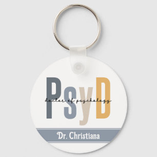 Personalised PsyD Doctor of Psychology Graduation Key Ring