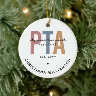 Personalised PTA Physical Therapist Assistant Ceramic Ornament