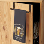 Personalised Pub Sign Bar Towel with Custom Name<br><div class="desc">"personalised bar towel",  "personal custom pub towel",  "customised with your name",  "personalised pub sign",  "add your own text",  "established est date",  "home brewery beer making",  "alcohol drinking fun novelty",  "bartender man cave decor",  "irish st patricks day"</div>