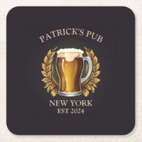 Personalised Pub Sign for Home Bar Beer Glass Logo