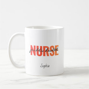 Personalised Public Health Nurse Name Coffee Mug