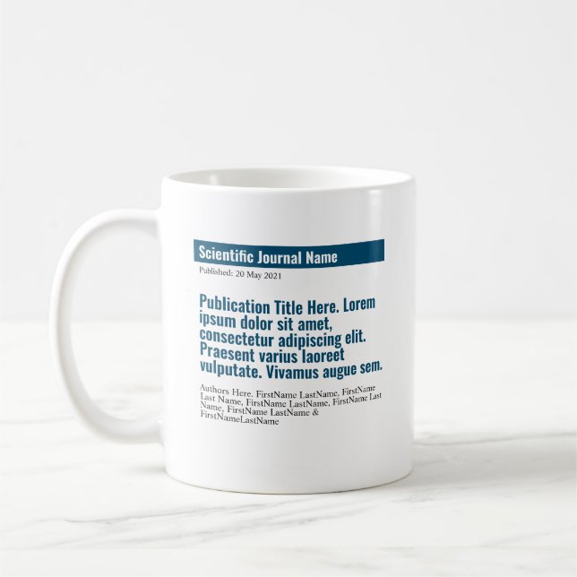 Personalised Publication Classic 15oz Mug - Blue (Left)