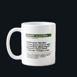 Personalised Publication Classic Mug - Green<br><div class="desc">A personalised gift to celebrate your published paper! The perfect gift for co-authors,  colleagues,  and academics who published a scientific paper. Customise with the scientific journal,  publication title,  authors and abstract.</div>