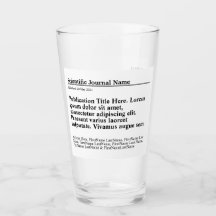 Personalised Publication Glass - White Background