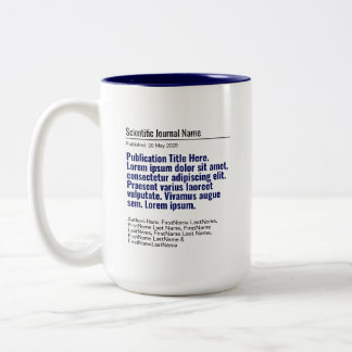 Personalised Publication Two-Tone 15oz Mug - Blue