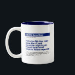 Personalised Publication Two-Tone Mug - Blue<br><div class="desc">A personalised gift to celebrate your published paper! The perfect gift for co-authors,  colleagues,  and academics who published a scientific paper. Customise with the scientific journal,  publication title,  authors and abstract.</div>