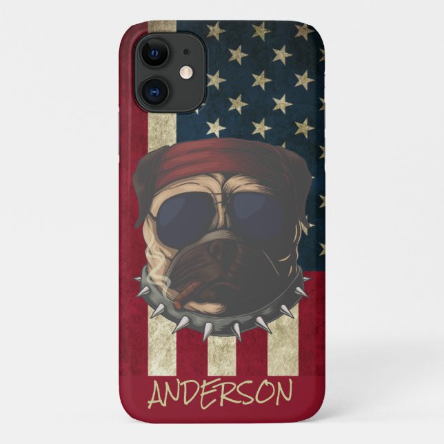 Personalised Pug Case-Mate iPhone Case (Back)