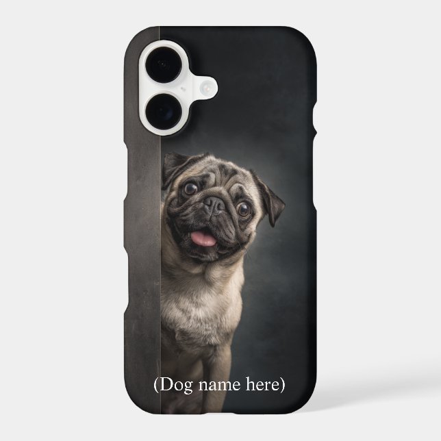 Personalised Pug Dog Portrait (Back)