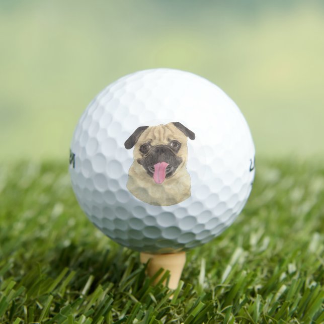 Personalised Pug Golf Balls (Insitu Tee)
