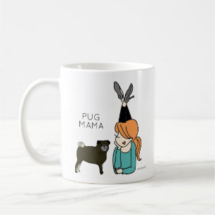 Personalised Pug Mama Coffee Mug