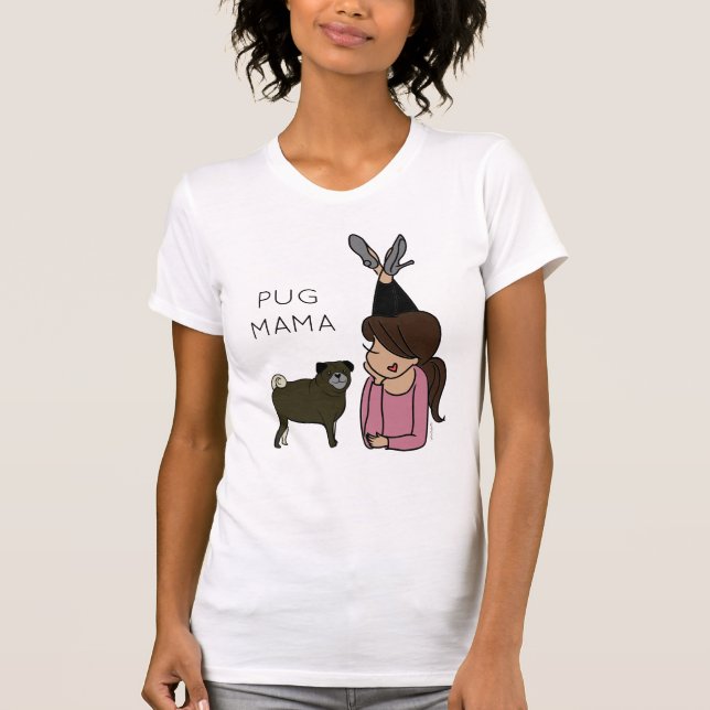 Personalised Pug Mama  T-Shirt (Front)