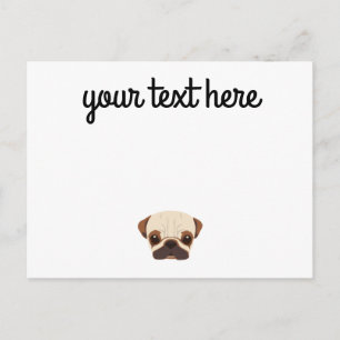 Personalised Pug Postcards