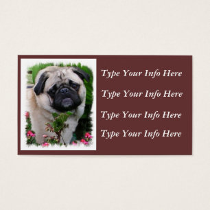 Personalised Pug Profile Cards