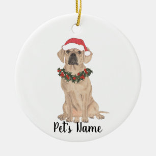 Personalised Puggle Ceramic Ornament