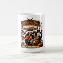 Personalised Pumpkin Family Halloweensign