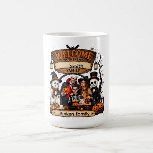 Personalised Pumpkin Family Halloweensign Coffee Mug