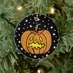 Personalised Pumpkin Halloween Hanging Ornament