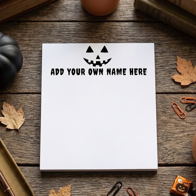 Personalised Pumpkin Halloween Your Name Notepad (Creator Uploaded)