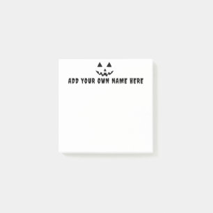 Personalised Pumpkin Halloween Your Name Post-it Notes