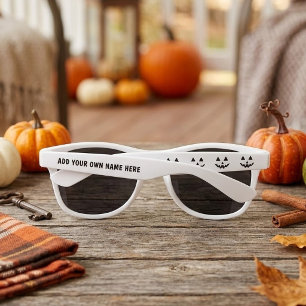 Personalised Pumpkin Halloween Your Name Sunglasses