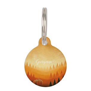 Personalised Pumpkin Harvest Autumnal Harvest Pet Tag