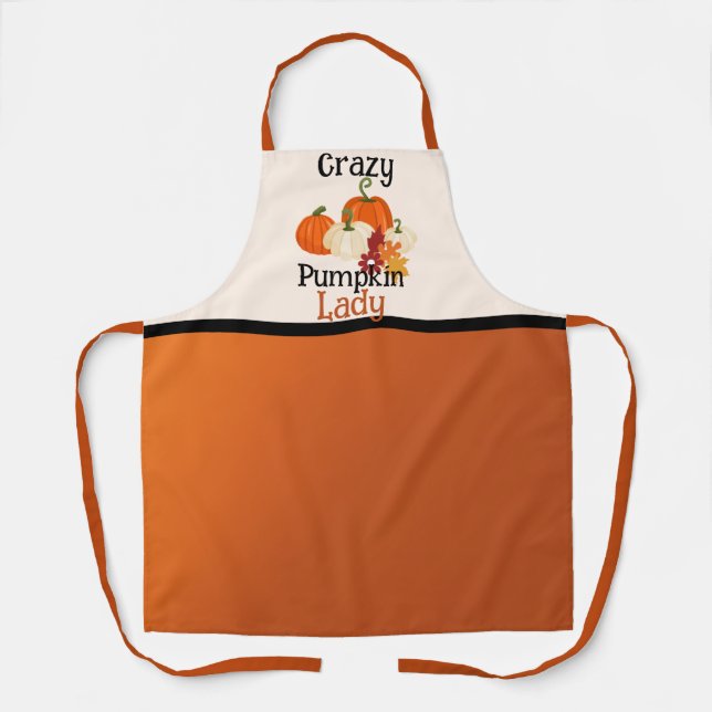 Personalised Pumpkin Lady Thanksgiving Holiday Apron (Front)