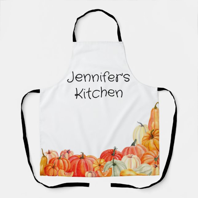 Personalised Pumpkin Patch Apron (Front)