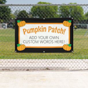 Personalised Pumpkin Patch Banner