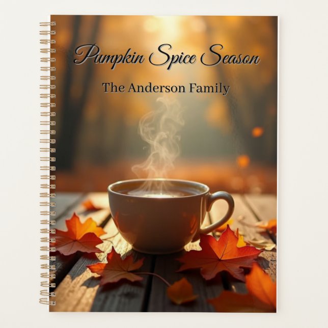 Personalised Pumpkin Spice Autumn Planner (Front)