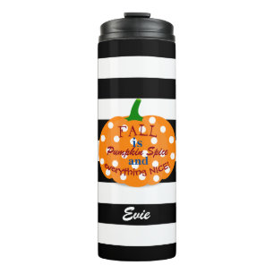 Personalised Pumpkin Spice Striped Tumbler