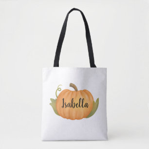 Personalised Pumpkin Trick or Treat Tote Bag