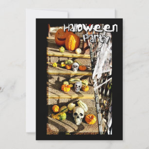 Personalised Pumpkins and Skulls Halloween Party Invitation