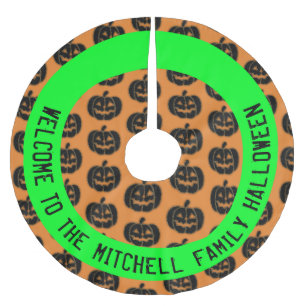 Personalised Pumpkins Halloween Tree Skirt