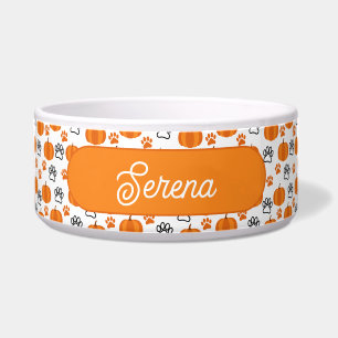 Personalised Pumpkins & Paws Orange and White