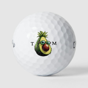Personalised Punk Avocado Callaway Golf Balls
